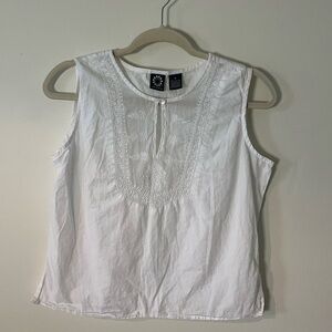 White Sleeveless Top